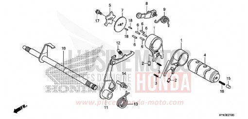 BARILLET DE SELECTION CRF110FE de 2014